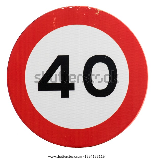 Speed Limit Sign 40 Kph On Stock Photo 1354158116 | Shutterstock