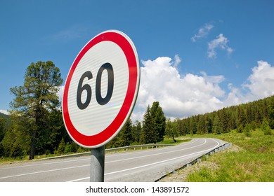 speed limit sign on the road