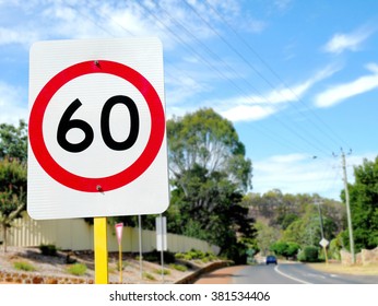 Speed Limit Sign In The Town