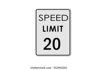 American Sign Limit Speed Isolated Vector Stock Vector (Royalty Free ...