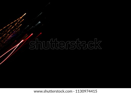 Speed motion abstract background in the dark night,light lines with long exposure