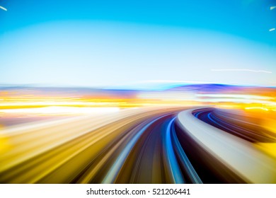 Speed Motion In Urban Highway Road Tunnel