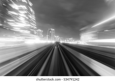 Speed Motion In Urban Highway Road Tunnel