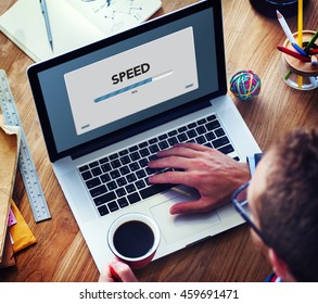 Speed Progress Bar Icon Technology Concept