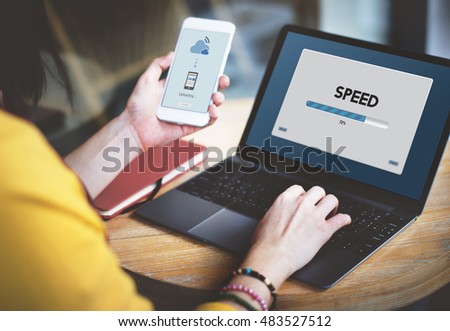 Speed Progress Bar Icon Technology Concept