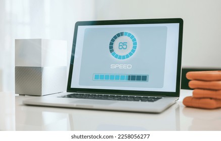 Speed test broadband connection Testing how fast internet is System engineer verify new application