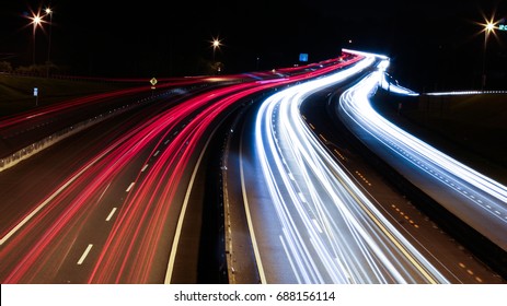 Speed Traffic Light Trails On Motorway Stock Photo 688156114 | Shutterstock