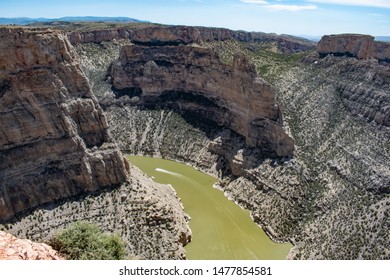 Speedboat Cruising Bighorn River In Wyoming