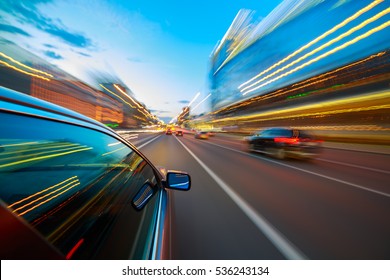 Speeding Car Motion Blur