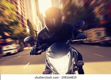 Speeding Motorbike