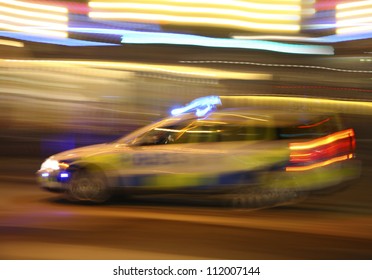 Speeding Police Car