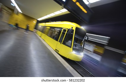 speeding subway