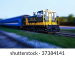 Speeding Train with motion blur