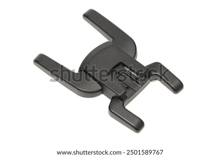 Speedlight or flash stand. Cold shoe to attach speedlight. Isolated in white background.
