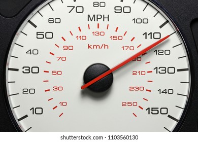 speedometer at 115 MPH