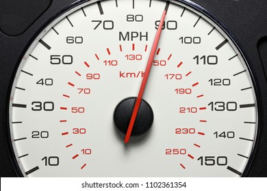 Speedometer At 90 MPH