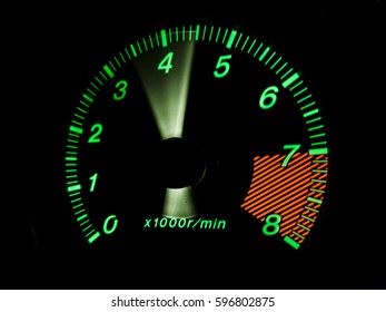 speedometer in the car
