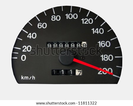 speedometer with clipping path