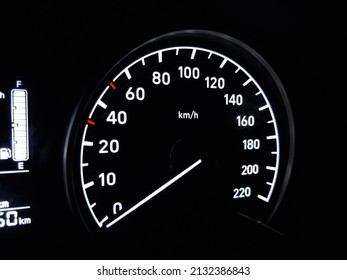 Speedometer of a Hyundai HB20 stopped