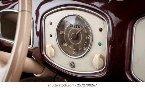Speedometer inside of a car 