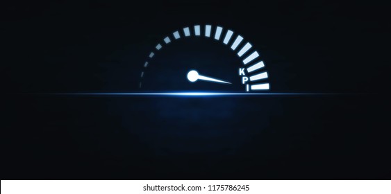 Speedometer with KPI word. Key Performance Indicator. Business concept