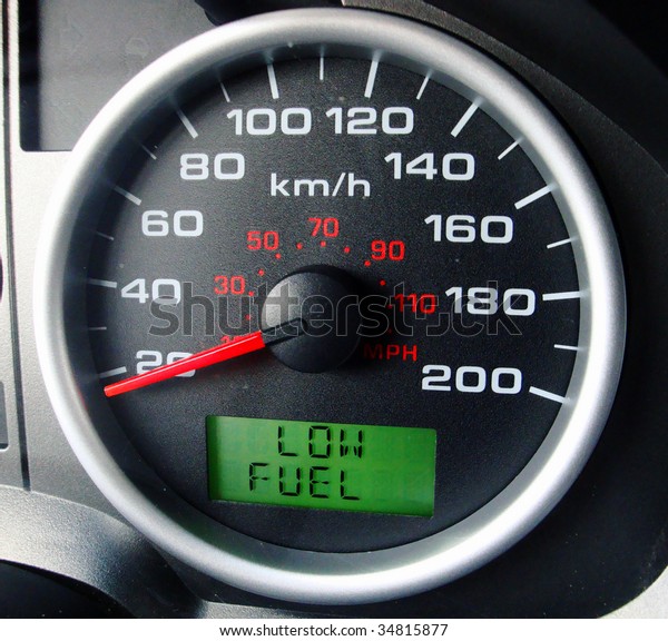 speedometer and low fuel\
guage