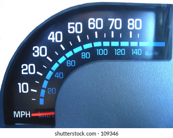 speedometer on the dashboard