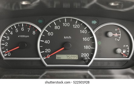 speedometer with rpm and km meter