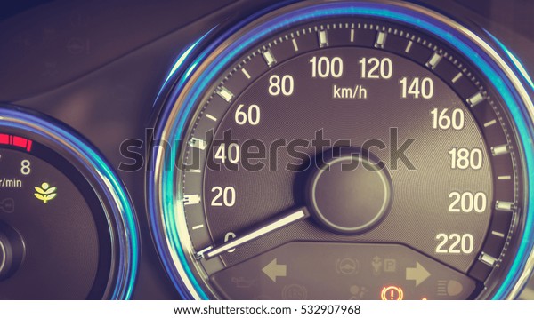 A\
speedometer or a speed meter (vintage\
style)