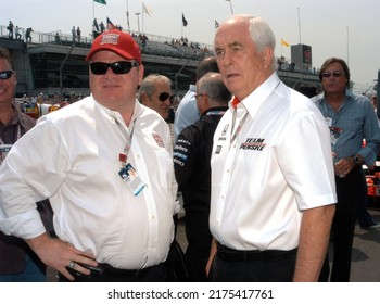 Speedway, IN, USA - May 24, 2009: Team Owners Chip Ganassi (left) And Roger Penske Await The Start Of The 2009 Indy 500 At Indianapolis Motor Speedway.