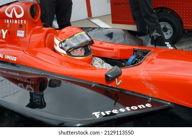 Speedway, IN, USA – May 26, 2005: Al Richard Unser, Son Of Two-time Indy 500 Winner Al Unser Jr., Prepares To Drive His Infiniti Pro Series Car At Indianapolis Motor Speedway.