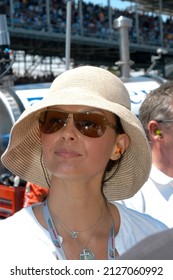 Speedway, IN, USA – May 29, 2005: Actress Ashley Judd Watches The 2005 Indy 500 At Indianapolis Motor Speedway.