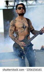 Speedway, IN/USA - May 22, 2015: Jane's Addiction Guitarist Dave Navarro Performs At An Outdoor Concert In Indiana.