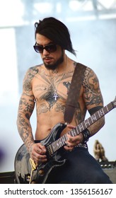 Speedway, IN/USA - May 22, 2015: Jane's Addiction Guitarist Dave Navarro Performs At An Outdoor Concert In Indiana.