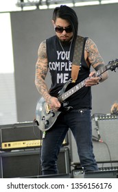 Speedway, IN/USA - May 22, 2015: Jane's Addiction Guitarist Dave Navarro Performs At An Outdoor Concert In Indiana.