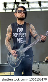 Speedway, IN/USA - May 22, 2015: Jane's Addiction Guitarist Dave Navarro Performs At An Outdoor Concert In Indiana.