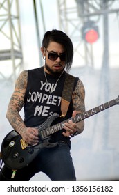 Speedway, IN/USA - May 22, 2015: Jane's Addiction Guitarist Dave Navarro Performs At An Outdoor Concert In Indiana.