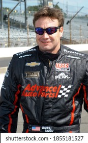 
Speedway, IN/USA - May 24, 2013: 1996 Indy 500 Winner Buddy Lazier Awaits The Start Of Practice On Carb Day For The 2013 Indy 500.				