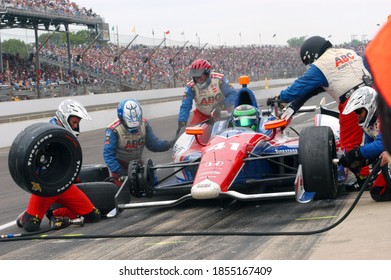 
Speedway, IN/USA - May 26, 2013: Driver Conor Daly Makes A Pit Stop During The 2013 Indy 500.					