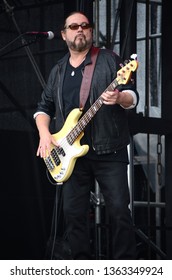 Speedway, IN/USA - May 26, 2017: Bass Player Kenny Lee Lewis Performs With The Steve Miller Band At An Outdoor Concert In Indiana.