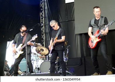 Speedway, IN/USA - May 26, 2017: The Steve Miller Band Performs At An Outdoor Concert In Indiana.