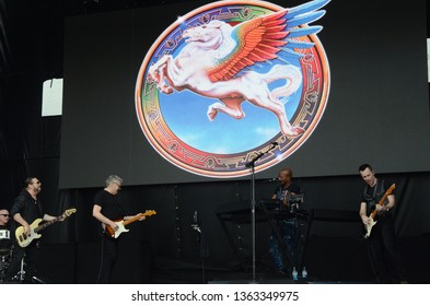 Speedway, IN/USA - May 26, 2017: The Steve Miller Band Performs At An Outdoor Concert In Indiana.