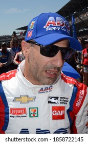 Speedway, IN/USA - May 27, 2018: 2013 Indy 500 Winner Tony Kanaan Awaits The Start Of The 2018 Indy 500.