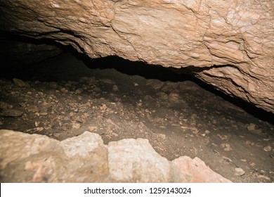 Speleothems In Solutional Karst Cave. Kizil-Koba (Red Cave), Crimea. Shallow DOF.