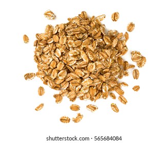 Spelt Flakes Isolated On White