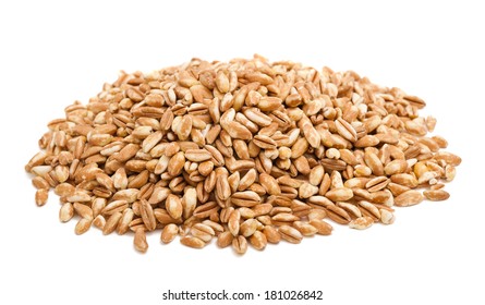 Spelt Heap  Isolated On White Background