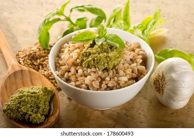 Spelt With Pesto