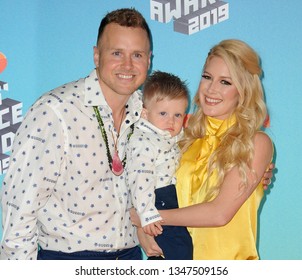 Spencer Pratt, Gunner Stone And Heidi Montag At The Nickelodeon's 2019 Kids' Choice Awards Held At The Galen Center In Los Angeles, USA On March 23, 2019.