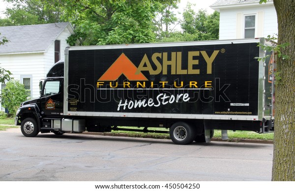 Spencer Wisconsin July112016 Ashley Furniture Truck Stock Photo