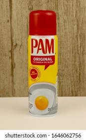 Spencer, Wisconsin, U.S.A. , February, 15, 2020   Can Of PAM Cooking Spray  PAM Was Founded In 1961 In America